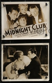 2b2069 MIDNIGHT CLUB 7 8x10 stills 1933 portrait of Clive Brook, George Raft, Skipworth & Vinson!