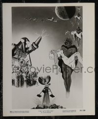 2b2239 MYSTERIANS 2 8x10 stills 1959 with cool sci-fi alien & ships art by Lt. Colonel Robert Rigg!