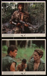 2b2048 PLATOON 8 8x10 mini LCs 1986 Oliver Stone candid, Tom Berenger, Willem Dafoe, Vietnam War!