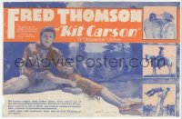 2b1577 KIT CARSON herald 1928 great artwork of cowboy Fred Thomson on bucking bronco, very rare!