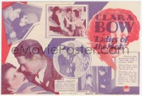 2b1579 LADIES OF THE MOB herald 1928 sexy Clara Bow tries to stop crook Richard Arlen, very rare!