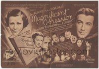 2b1584 MAGNIFICENT OBSESSION herald 1935 great images of Irene Dunne & Robert Taylor, ultra rare!