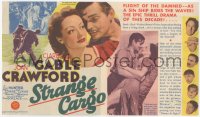 2b1597 STRANGE CARGO herald 1940 Clark Gable escapes Devil's Island & loves Joan Crawford, rare!