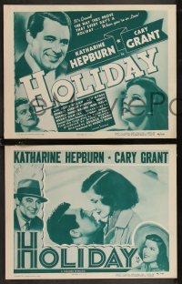 2b1398 HOLIDAY 8 LCs R1948 will Cary Grant choose Katharine Hepburn or Doris Nolan!