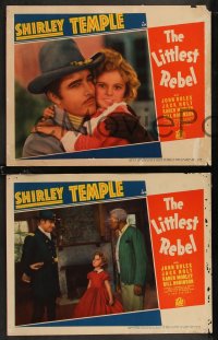 2b1475 LITTLEST REBEL 3 LCs 1935 images of Shirley Temple & Civil War soldier John Boles, ultra rare!