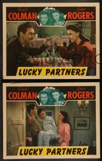 2b1435 LUCKY PARTNERS 6 LCs 1940 wonderful images of Ronald Colman & Ginger Rogers!