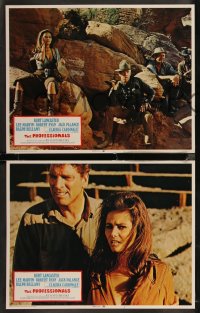 2b1412 PROFESSIONALS 8 LCs R1972 Burt Lancaster & Lee Marvin, Claudia Cardinale, Brooks, Strode!