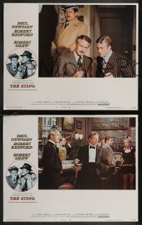 2b1415 STING 8 LCs 1974 con men Paul Newman & Robert Redford, Robert Shaw, Amsel border art!