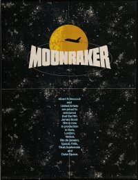 2b0882 MOONRAKER promo brochure 1979 Roger Moore as James Bond, unfolds to make 18x23 poster!