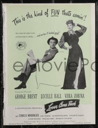 2b0659 LOVER COME BACK group of 4 trade ads 1946 great images of Lucille Ball & George Brent!