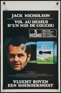 2c0263 ONE FLEW OVER THE CUCKOO'S NEST Belgian 1976 great c/u of Jack Nicholson, Forman classic!