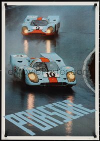 2c0196 PORSCHE 21x30 commercial poster 2010s great image of two 917s on track!