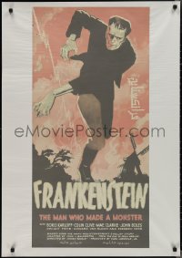 2c0404 FRANKENSTEIN Egyptian poster R2000s best artwork of Boris Karloff as the monster!