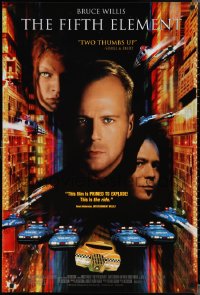 2c0096 FIFTH ELEMENT 27x40 video poster 1997 Bruce Willis, Milla Jovovich, Oldman, directed by Luc Besson!