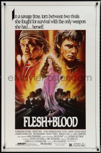 2c0982 FLESH & BLOOD 1sh 1985 Paul Verhoeven, Rutger Hauer, Leigh, cool different fantasy artwork!