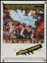 2c0373 POSEIDON ADVENTURE French 24x32 1973 art of Hackman & Stevens escaping by Mort Kunstler!