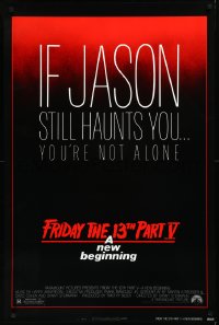 2c0993 FRIDAY THE 13th PART V 1sh 1985 A New Beginning, if Jason still haunts you you're not alone!