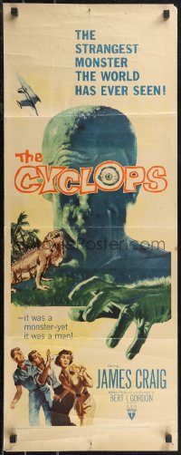 2c0682 CYCLOPS insert 1957 Bert I. Gordon, Lon Chaney Jr., it was a monster yet it was a man!