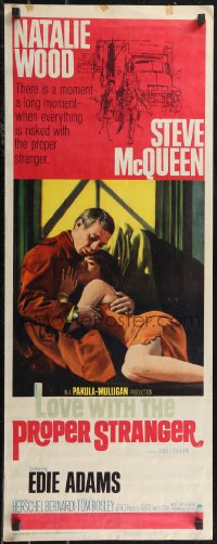 2c0730 LOVE WITH THE PROPER STRANGER insert 1964 romantic close up of Natalie Wood & Steve McQueen!