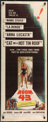 2c0749 PASSPORT TO SHAME insert 1959 sexiest art of half-clad Diana Dors, Versois, Room 43!