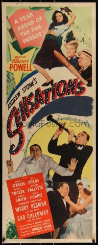 2c0757 SENSATIONS OF 1945 insert 1944 Eleanor Powell, Woody Herman, W.C. Fields, Cab Calloway