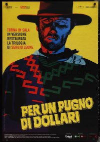 2c0324 FISTFUL OF DOLLARS Italian 1sh R2014 Sergio Leone, Michelangelo Papuzza art of Clint Eastwood