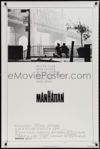 2c1186 MANHATTAN style B 1sh 1979 classic image of Woody Allen & Diane Keaton by bridge!