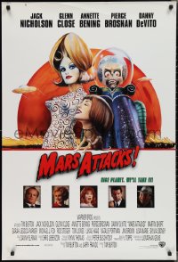 2c1190 MARS ATTACKS! int'l 1sh 1996 directed by Tim Burton, wacky sci-fi art by Philip Castle!