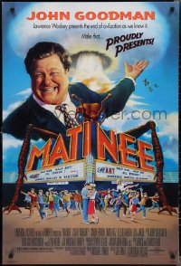 2c1195 MATINEE DS 1sh 1993 great art of smiling John Goodman in front of mushroom cloud!