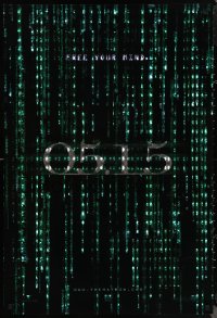 2c1196 MATRIX RELOADED holofoil teaser 1sh 2003 Keanu Reeves, free your mind on 05.15!