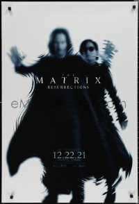 2c1201 MATRIX RESURRECTIONS IMAX teaser DS 1sh 2021 Keanu Reeves, Carrie-Anne Moss behind forcefield!