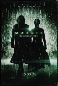 2c1200 MATRIX RESURRECTIONS IMAX teaser DS 1sh 2021 Keanu Reeves, Carrie-Anne Moss return to source!