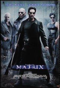 2c0100 MATRIX 27x40 video poster 1999 Keanu Reeves, Carrie-Anne Moss, Laurence Fishburne, Wachowskis