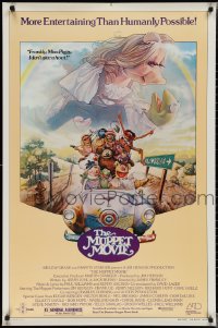 2c1227 MUPPET MOVIE 1sh 1979 Henson, Drew Struzan GWTW parody art of Kermit the Frog & Miss Piggy!