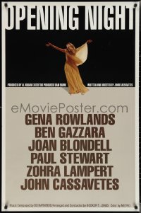 2c1252 OPENING NIGHT 1sh 1977 John Cassavetes, Gena Rowlands, Ben Gazzara