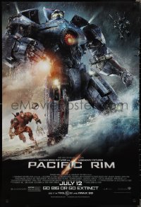 2c1257 PACIFIC RIM advance DS 1sh 2013 July style, Guillermo del Toro directed sci-fi, CGI image!