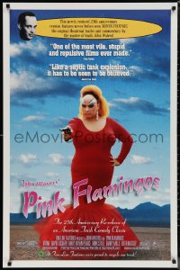 2c1270 PINK FLAMINGOS 1sh R1997 Divine, Mink Stole, John Waters, proud to recycle their trash!