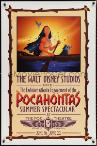 2c1277 POCAHONTAS advance 1sh 1995 Walt Disney, Native American Indians, at the Fox Theatre!