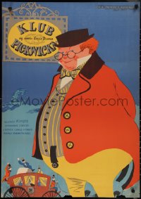 2c0544 PICKWICK PAPERS Polish 26x36 1955 from Charles Dickens's novel, cool artwork!