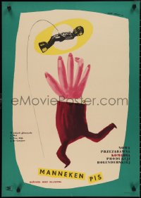 2c0585 M.P. CASE Polish 23x32 1961 Bert Haanstra's De zaak M.P., weird Lipinski art!