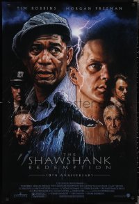 2c1350 SHAWSHANK REDEMPTION DS 1sh R2004 Tim Robbins, Morgan Freeman, Stephen King, Struzan art!