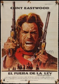 2c0454 OUTLAW JOSEY WALES Spanish 1976 Clint Eastwood is an army of one, Roy Anderson art!