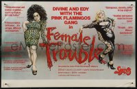 2c0137 FEMALE TROUBLE 11x17 special poster 1976 John Waters, Mink Stole, art of Divine!