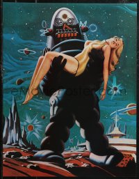 2c0138 FORBIDDEN PLANET 2-sided 17x22 special poster 1970s Robby the Robot carrying sexy Anne Francis