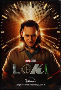 2c0116 LOKI DS tv poster 2021 Walt Disney, Marvel, great image of Tom Hiddleston in the title role!