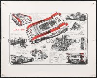 2c0148 LOLA T260 16x20 special poster 1971 really cool cutaway sketches of classic race car!