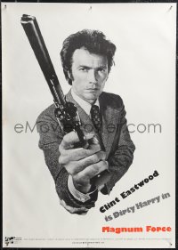 2c0150 MAGNUM FORCE 20x28 special poster 1973 Clint Eastwood is Dirty Harry w/ huge gun by Halsman!