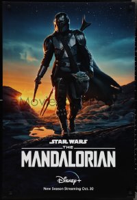 2c0117 MANDALORIAN DS tv poster 2019 great sci-fi art of the bounty hunter with 'Baby Yoda'!