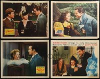 2d0476 LOT OF 4 LOBBY CARDS 1940s great scenes from a variety of different movies!