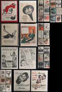 2d0771 LOT OF 38 MAGAZINE PAGES 1940s-1950s a variety of cool movie advertisements!